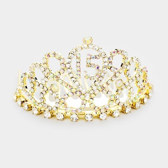 Quinceanera '15' Mini Tiara Crystal Rhinestone - Picture 1 of 6